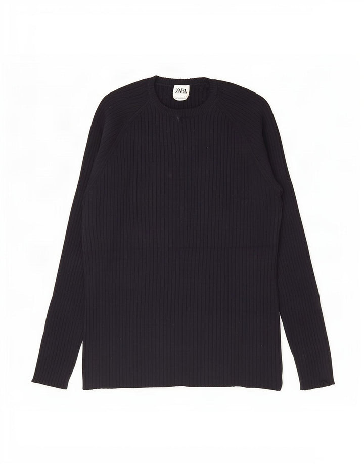 Мужской топ Zara с длинным рукавом XL, черный, вискоза