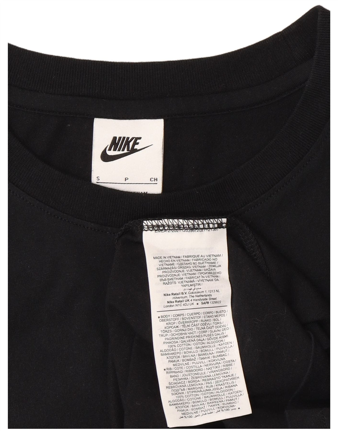 Мужская футболка с рисунком Nike, маленький черный хлопок