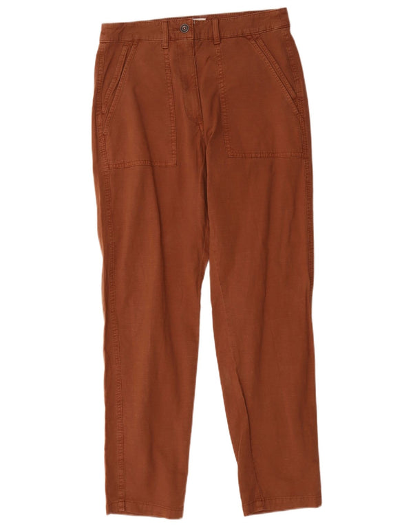 White Stuff Womens Slim Chino Trousers UK 10 Small W30 L29 Brown Cotton