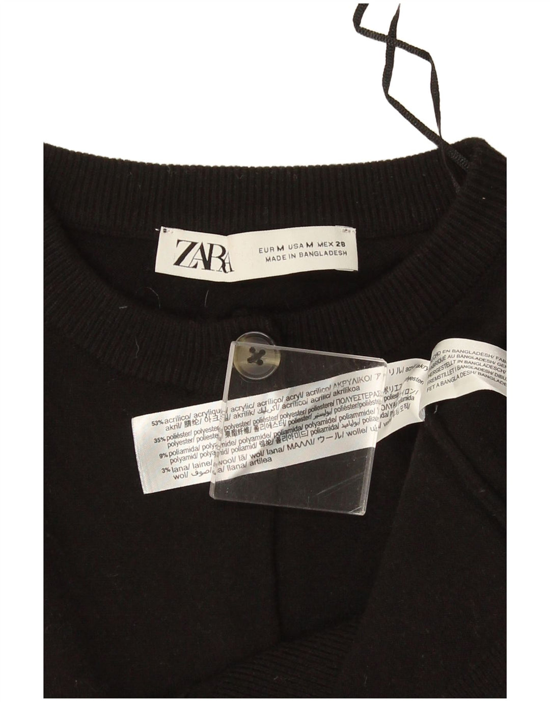 Женский джемпер-болеро Zara UK 14, средний, черный акрил