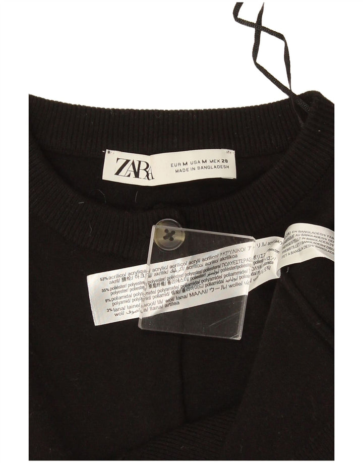 Женский джемпер-болеро Zara UK 14, средний, черный акрил