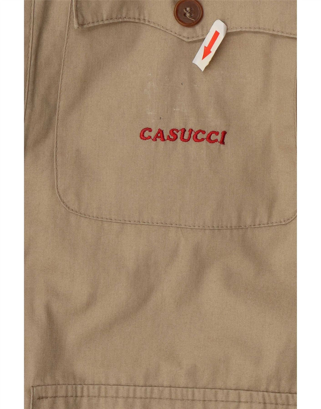 Мужская куртка Casucci в стиле милитари IT 46, маленькая, бежевый, хлопок