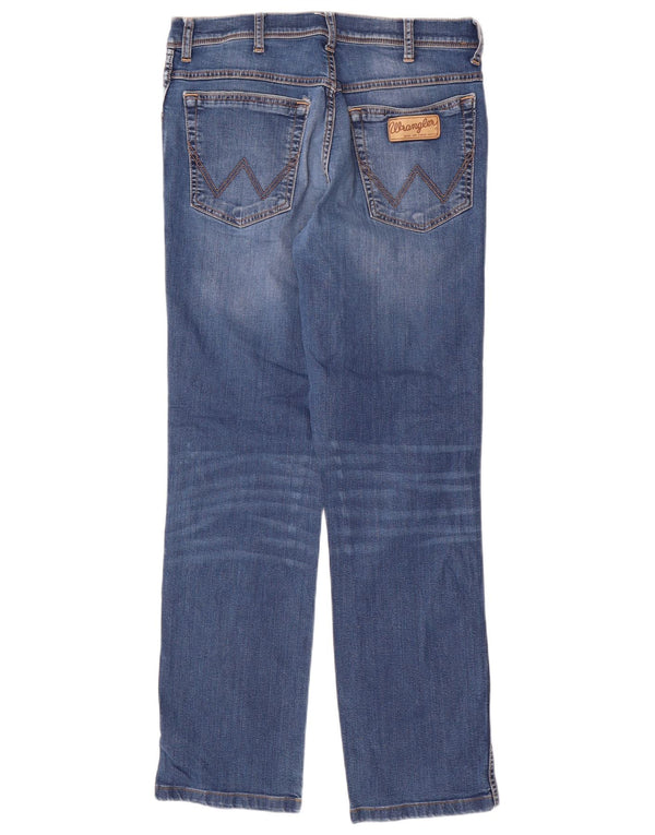 Женские прямые джинсы WRANGLER стрейч Техас W33 L31, синий хлопок