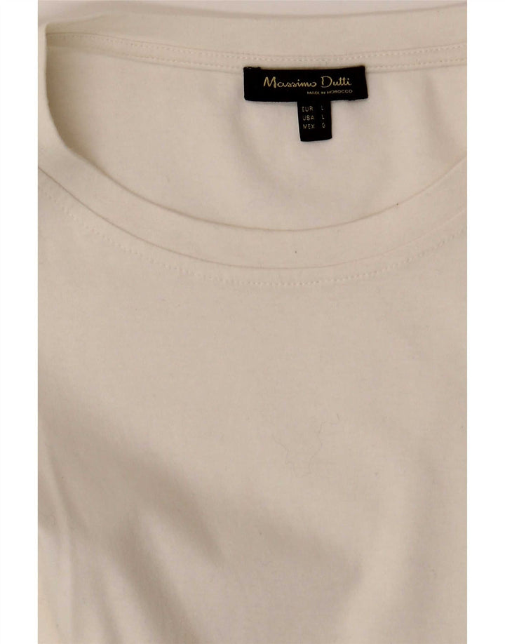 Женская футболка Massimo Dutti Top UK 14, большая белая