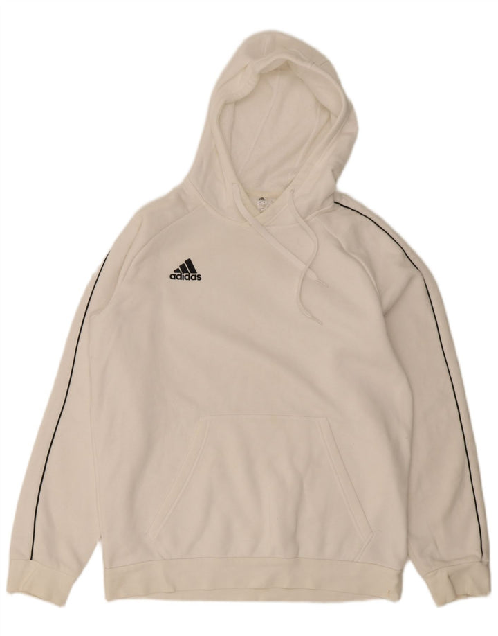 Мужской джемпер с капюшоном Adidas, большой белый хлопок
