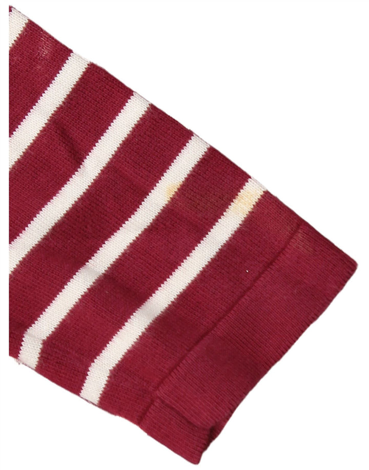 ОДЕЖДА ДЛЯ ЭКИПАЖА Женское платье-джемпер UK 8, маленькое бордовое полосатое хлопковое платье