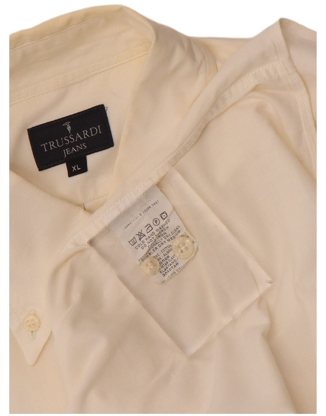 Мужская рубашка Trussardi Jeans XL, белый хлопок