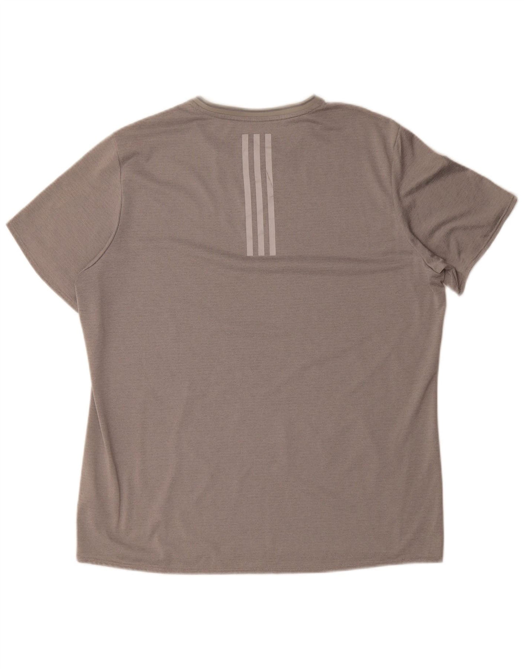 Adidas Мужская футболка для бега Top XL Серая полосатая полиэстер