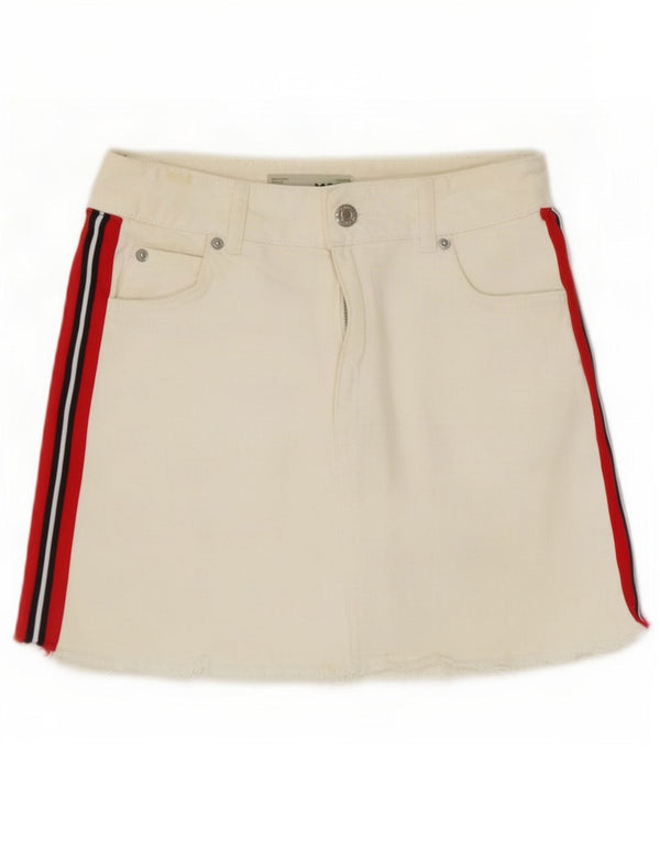 Женская джинсовая юбка Topshop UK 6 XS W24, хлопок в белую полоску