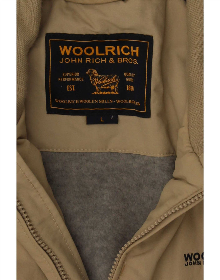 Мужская куртка-бомбер Woolrich UK 40, большая, бежевая