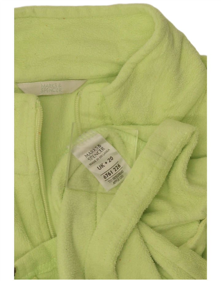 Женская флисовая куртка Marks & Spencer UK 20 2XL зеленая полиэстер