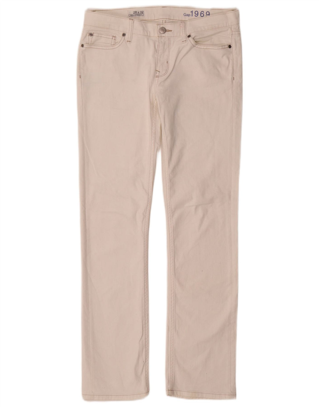 Женские прямые джинсы Gap W28 L32, белый хлопок