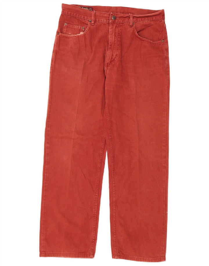 MARLBORO CLASSICS Мужские прямые повседневные брюки W33 L29 Темно-бордовый хлопок