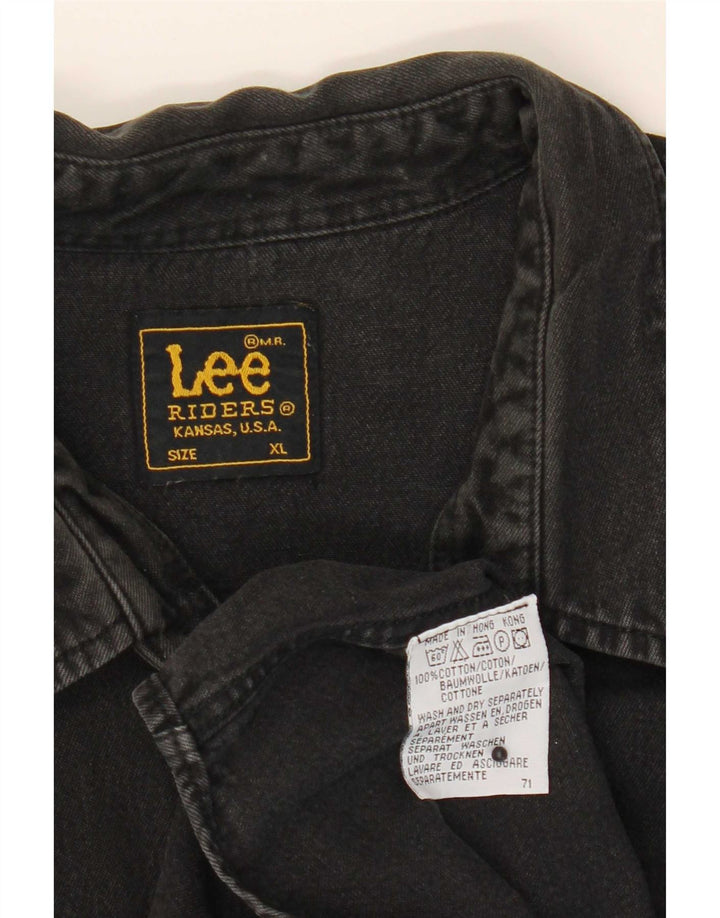 Мужская джинсовая рубашка Lee Riders XL, черный хлопок
