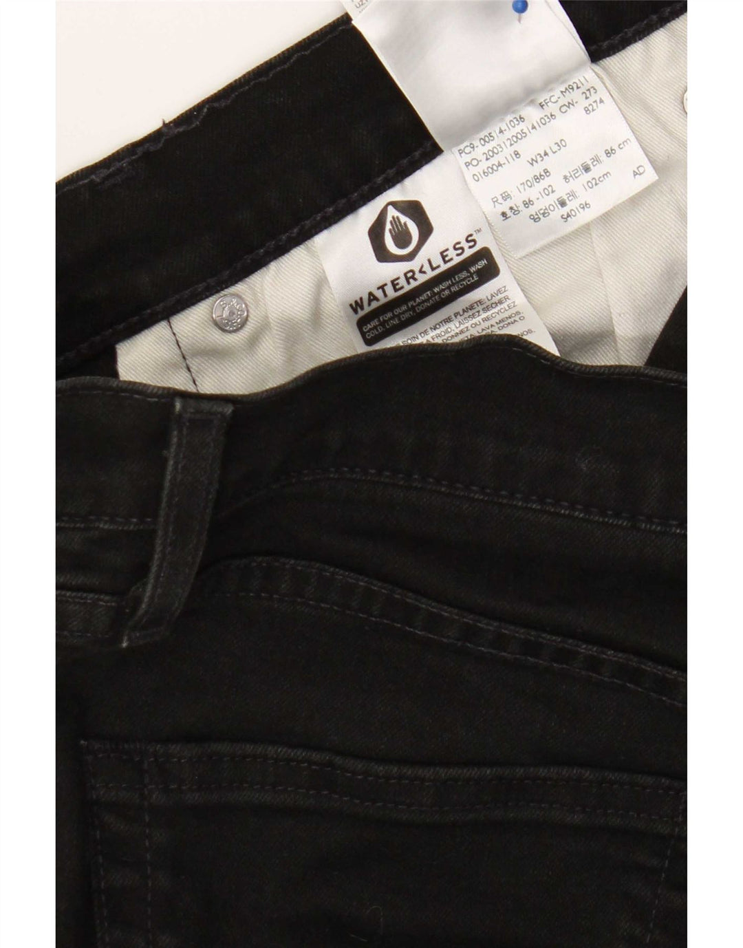 Мужские прямые джинсы Levi's W34 L30, черный хлопок