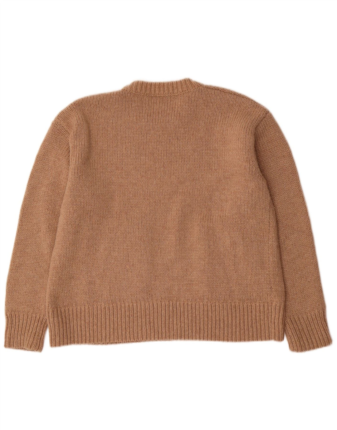 Женский свободный джемпер с круглым вырезом Zara UK 10, маленький коричневый полиэстер