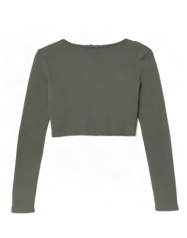 Женский укороченный кардиган Zara UK 6 XS Зеленый