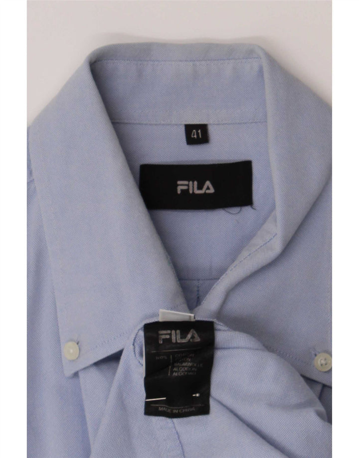 Мужская рубашка Fila, размер 41, большая синяя хлопковая