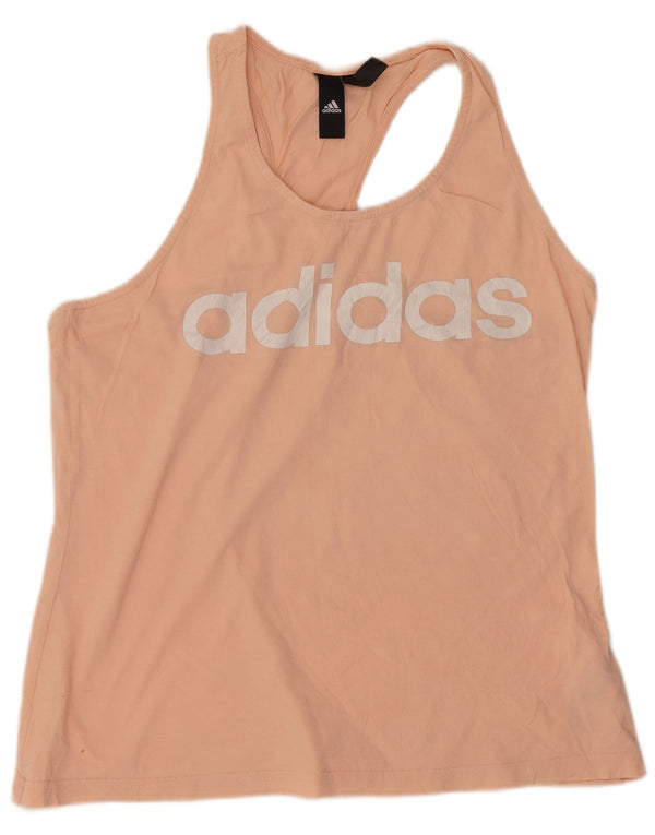 Женский жилет с рисунком Adidas UK 16/18, большой розовый хлопок