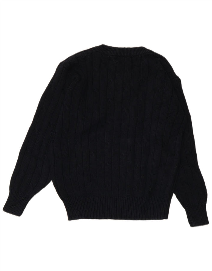 Женский джемпер с v-образным вырезом CONTE OF FLORENCE UK 10, маленький темно-синий