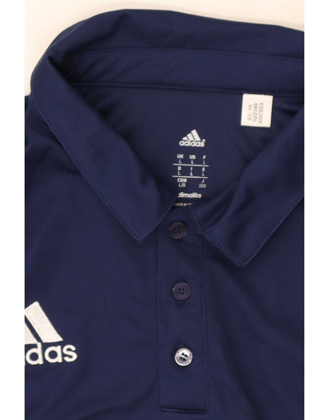 Мужская рубашка-поло Adidas Climalite, большая темно-синяя, полиэстер