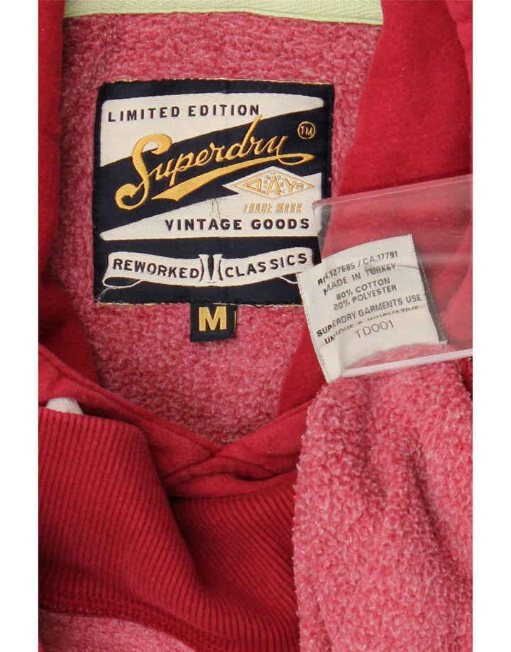 Мужской джемпер с капюшоном Superdry с рисунком, средний красный, хлопок