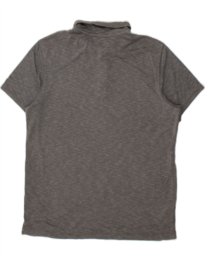 EDDIE BAUER Mens Polo Shirt Large Grey Flecked Cotton Vintage Eddie Bauer and Second-Hand Eddie Bauer from Messina Hembry 