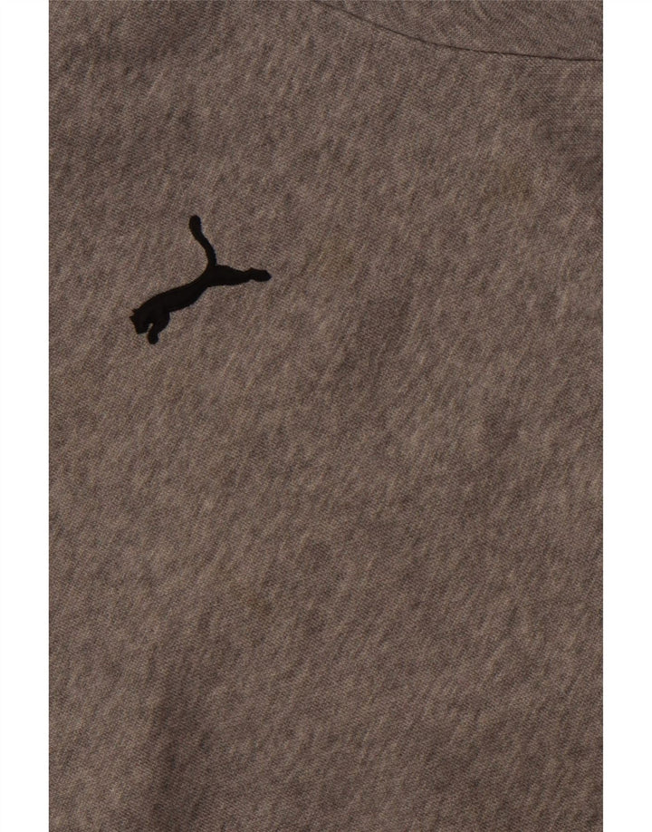 Мужской джемпер с капюшоном PUMA, хлопок среднего серого цвета