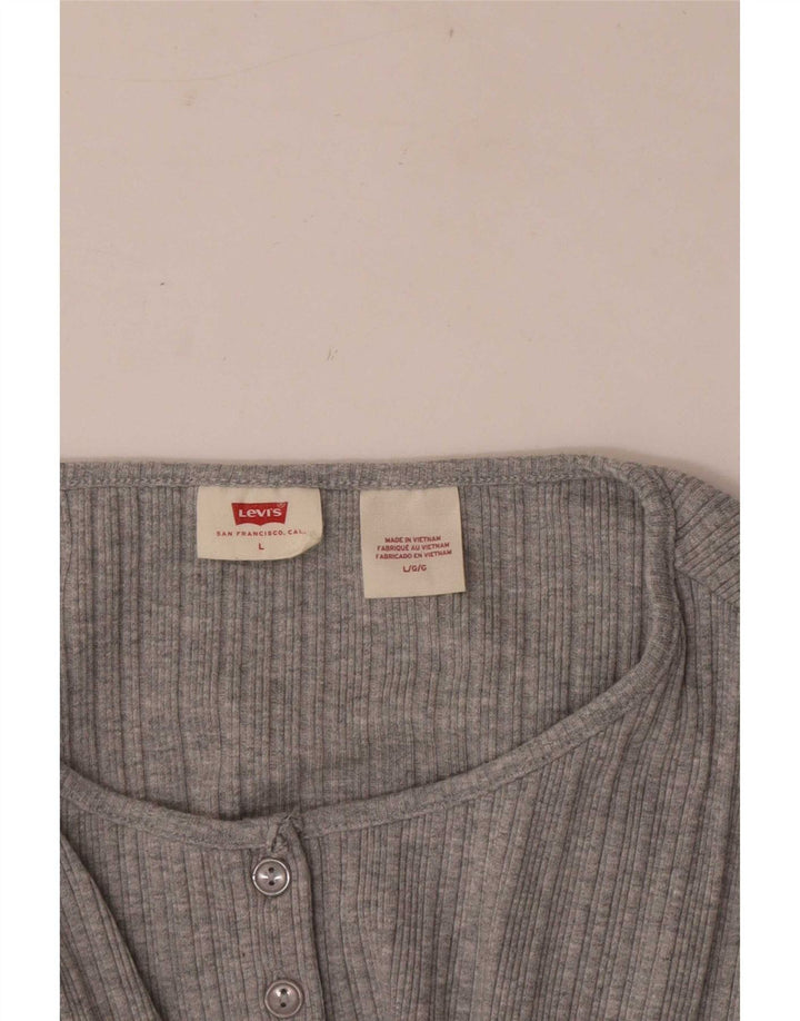 Женский топ Levi's Regular с длинным рукавом UK 14, большой серый