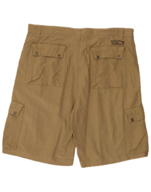QUIKSILVER Mens Cargo Shorts XL W38 Khaki Cotton