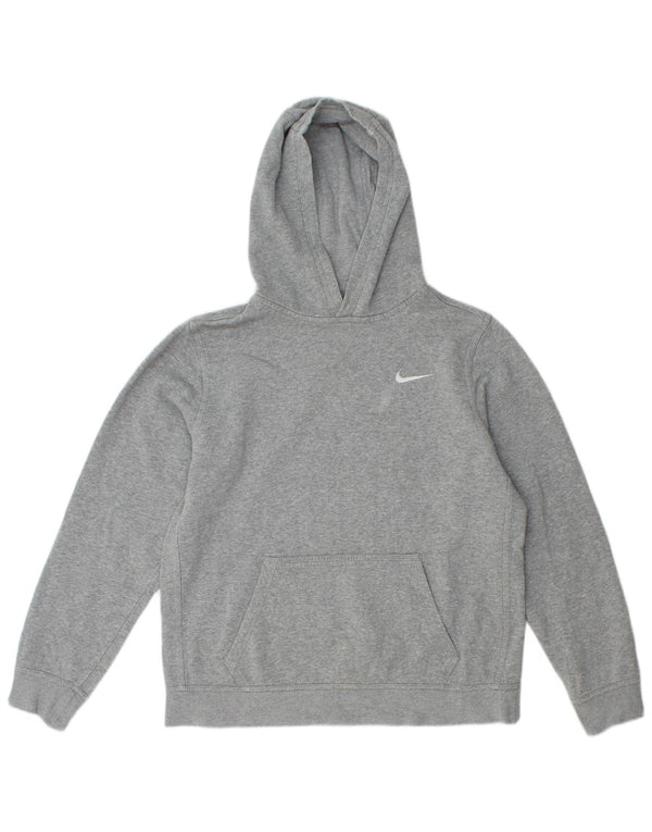 Джемпер с капюшоном Nike для мальчиков 13–14 лет, XL, серый хлопок с крапинками