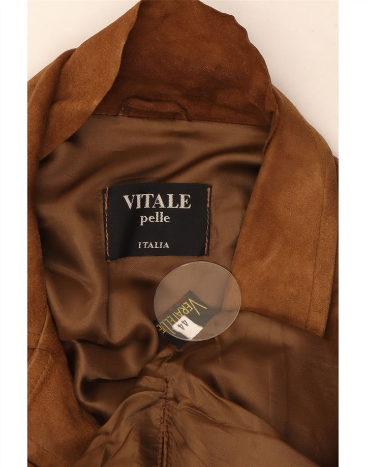 Винтажная женская замшевая куртка IT 44 Medium Brown Leather