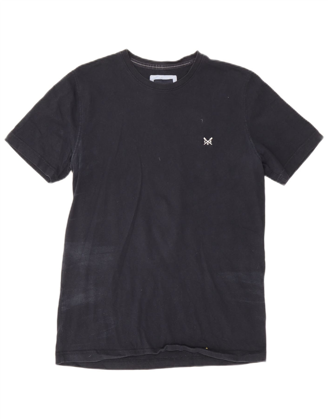 Crew Clothing Мужская футболка Верх среднего размера Темно-синий хлопок