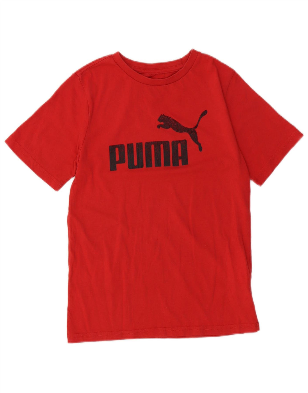 Футболка с рисунком PUMA для мальчиков, топ 10–11 лет, средний красный хлопок, красный цвет