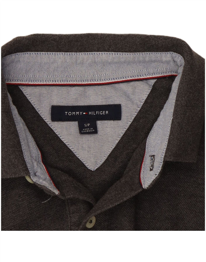 Мужская рубашка-поло Tommy Hilfiger, маленькая серая, хлопок