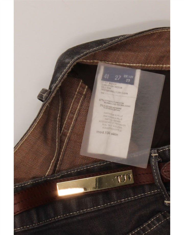 Женские узкие джинсы Trussardi W25 L30, коричневые, хлопок