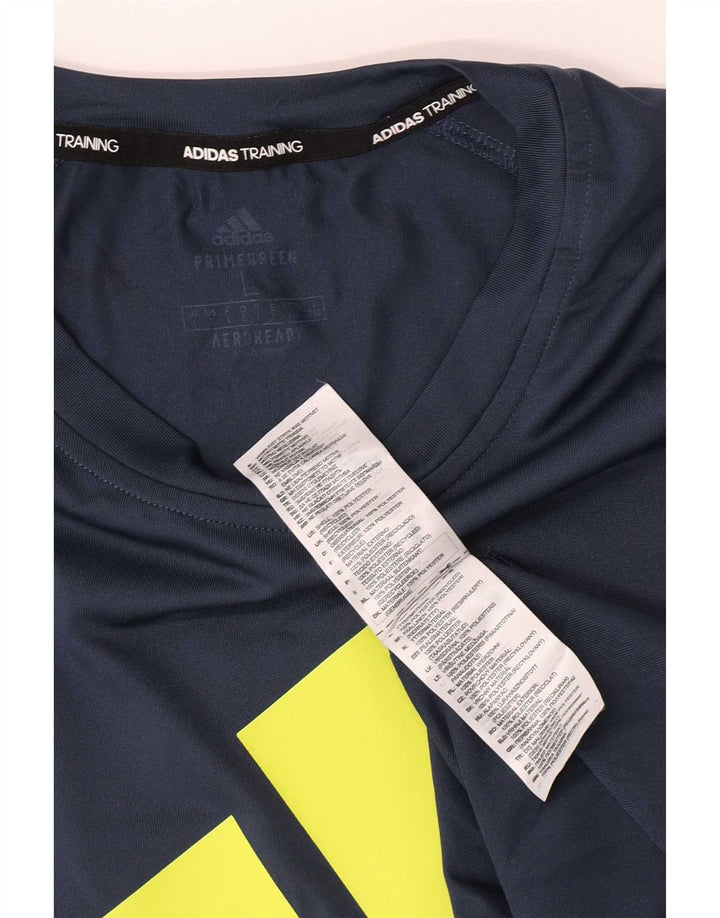 Мужская футболка Adidas Regular с графическим рисунком, большой темно-синий цветной блок