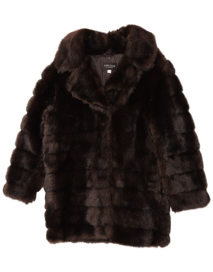 Sinclair Женское пальто из искусственного меха EU 38/40 Средне-коричневый модакрил