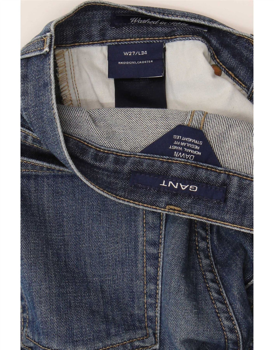 Женские прямые джинсы Gant Dawn стандартного кроя W27 L27 темно-синие