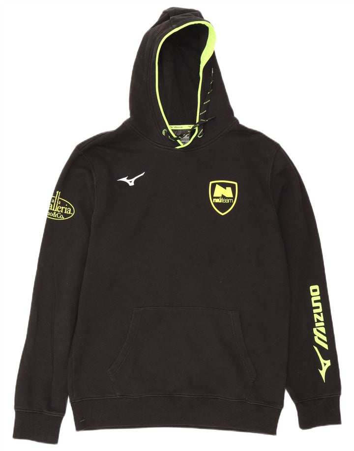 Мужской джемпер с капюшоном Mizuno, большой черный, хлопковый