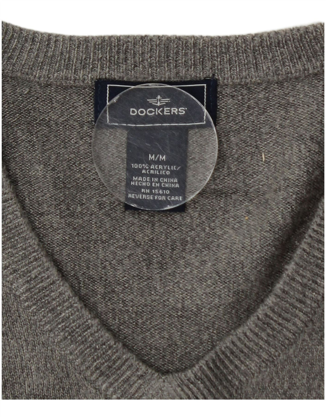 Мужской джемпер с v-образным вырезом Dockers, средний серый акрил