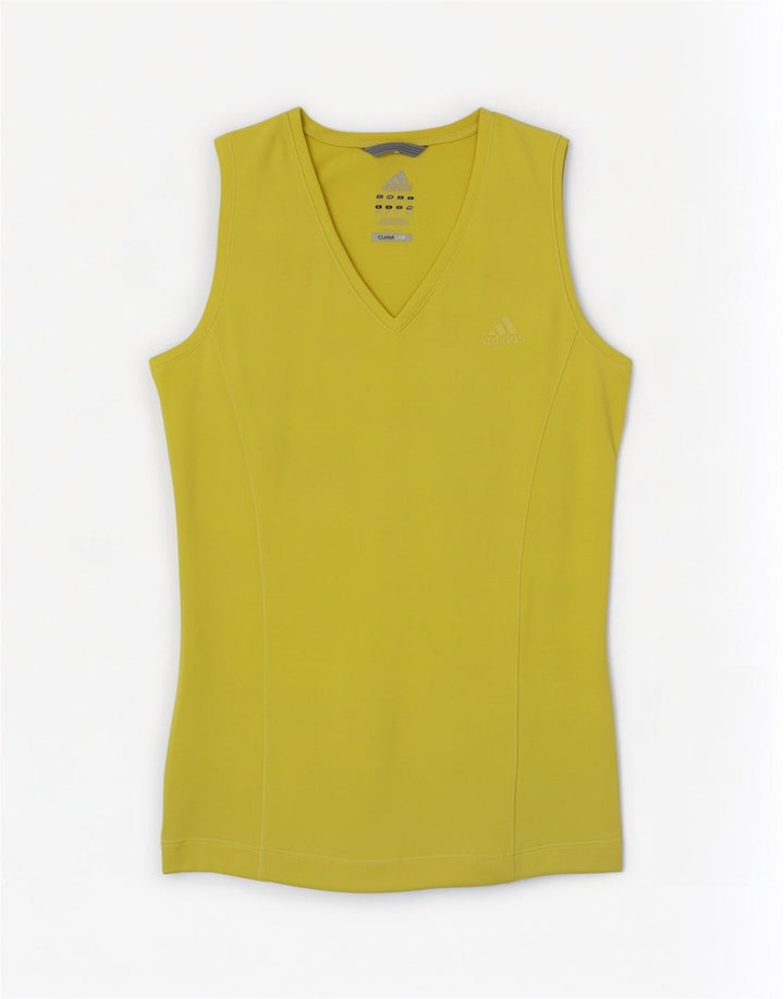 Женский жилет Adidas Climalite Top UK 14, средний желтый полиэстер