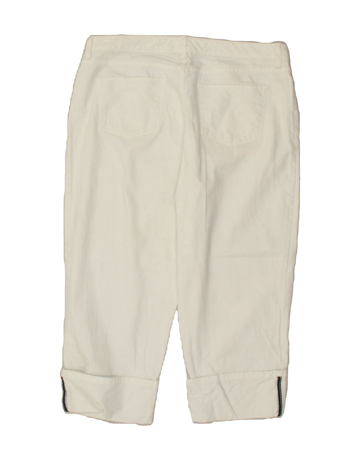 L.L.BEAN Womens Straight Fit Crop Casual Trousers US 14 XL W36 L22  White | Vintage L.L.Bean | Thrift | Second-Hand L.L.Bean | Used Clothing | Messina Hembry 