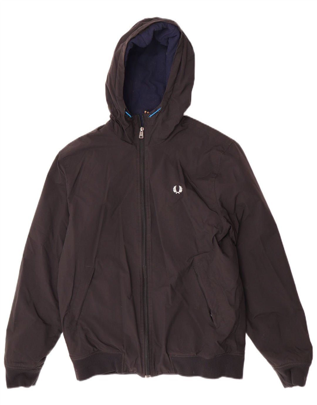 Мужская куртка-бомбер Fred Perry с капюшоном UK 36, маленькая, черная, полиамид