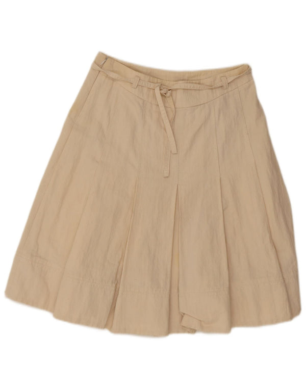 Женская плиссированная юбка Marella UK 8, маленькая W28, белый хлопок