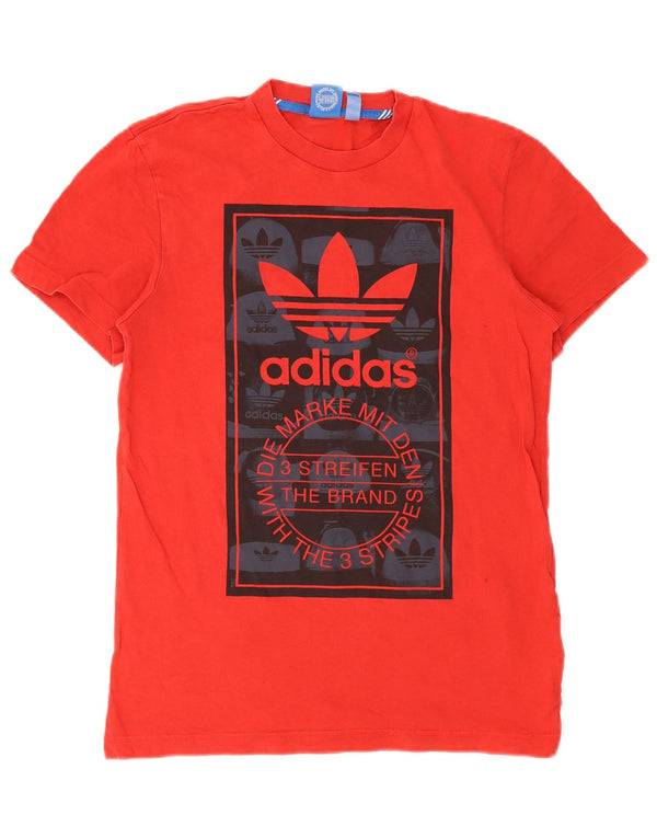 Adidas Мужская футболка с рисунком Top XS Красный хлопок