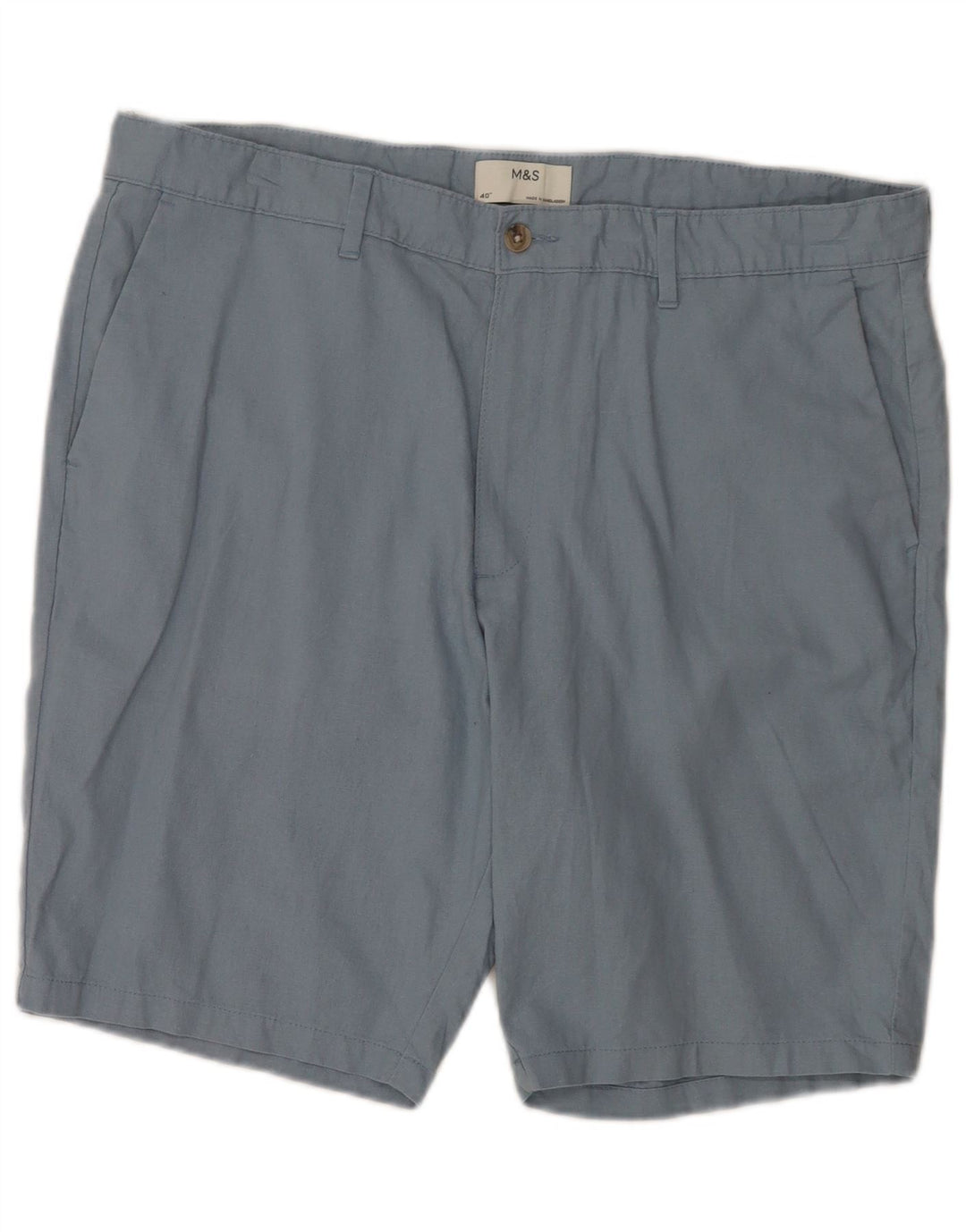 Мужские шорты чинос Marks & Spencer W40 XL синие льняные
