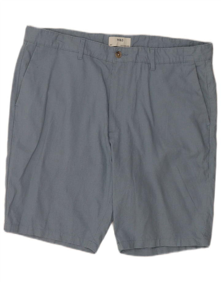 Мужские шорты чинос Marks & Spencer W40 XL синие льняные