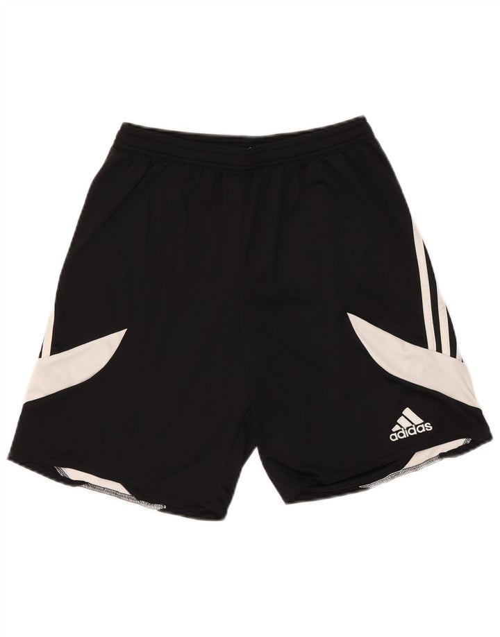 Мужские спортивные шорты Adidas Climalite, маленькие черные, полиэстер с цветными блоками