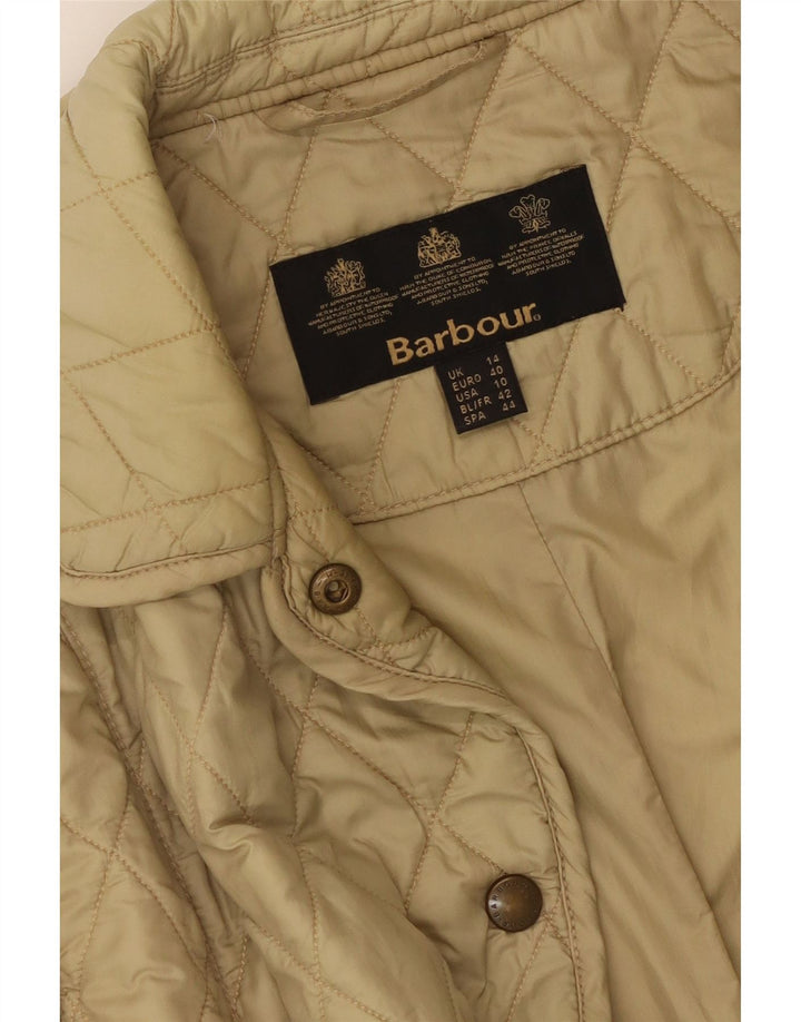 Женская стеганая куртка Barbour UK 14, большая зеленая
